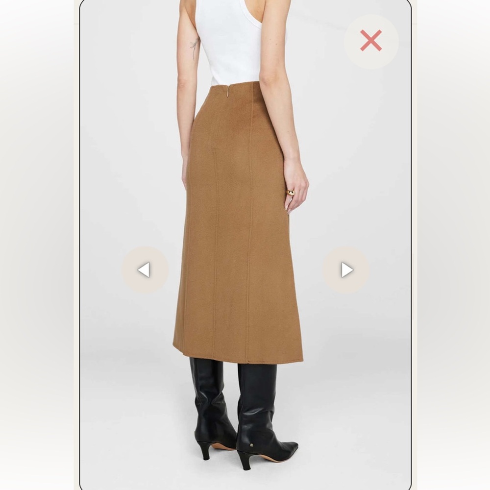 Anine Bing Lyn Skirt in Camel - Picture 3 of 16